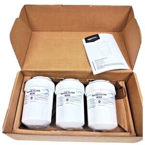 Amazon Basics For GE MWF Refrigerator Water Filter AMZN-MWF-S Three Pack (3)